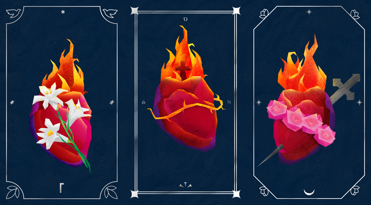 Alliance Of Hearts Triptych